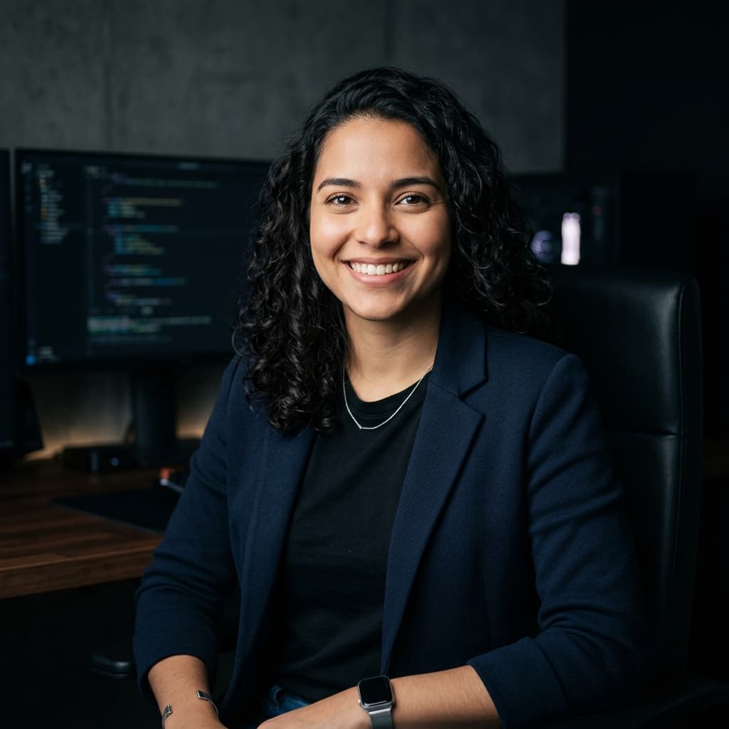 Profesional mostrando el talento que construyó con su experiencia